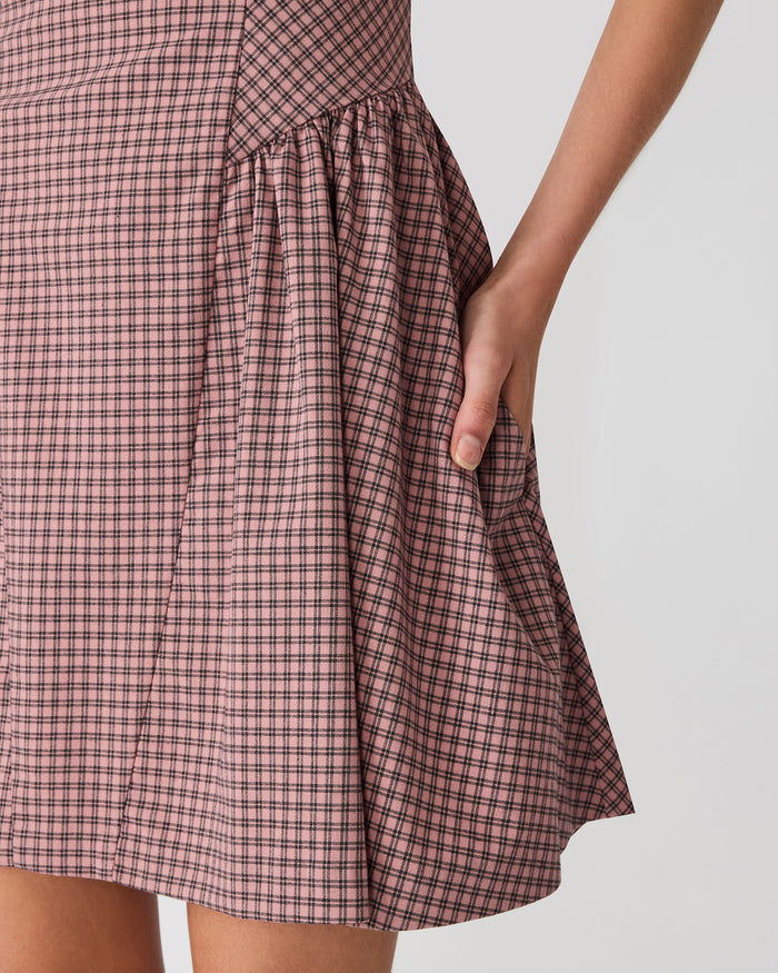 PAULINNA DRESS BLUSH PLAID