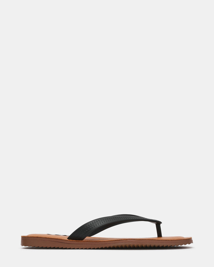 PEYLAN Black Thong Women's Sandal | Steve Madden