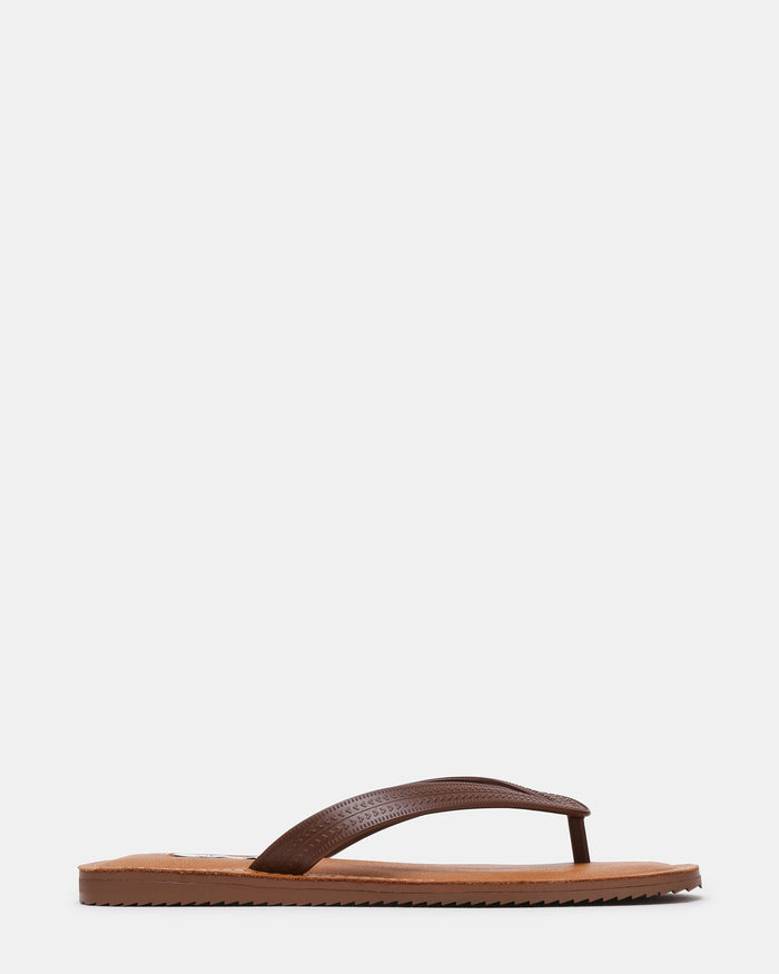 PEYLAN Brown Thong Women's Sandal | Steve Madden