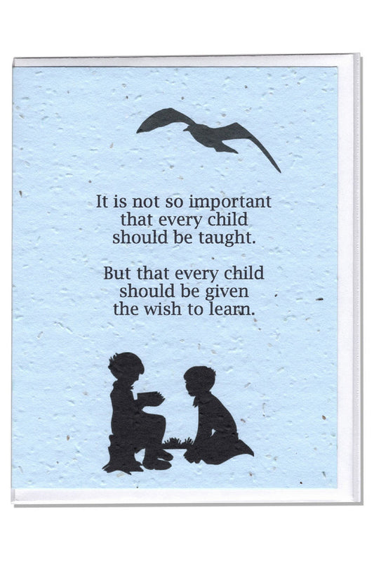 Plantable Greeting Card ~ Inspirational: It is not so important...
