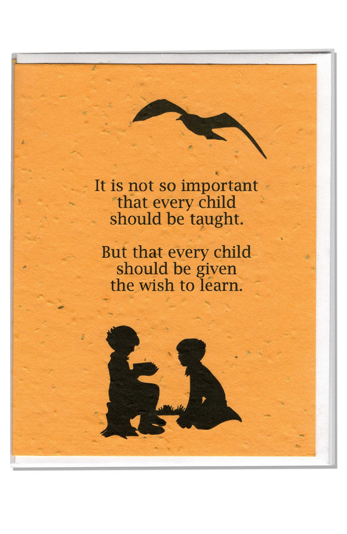 Plantable Greeting Card ~ Inspirational: It is not so important...