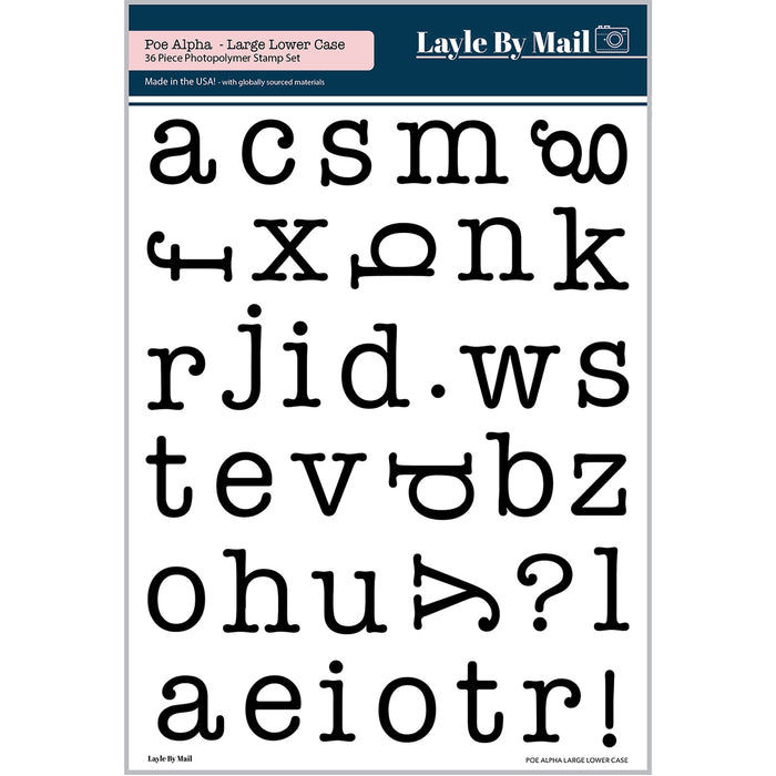 Poe Alpha - Large Lower Case 6x8 Stamp Set
