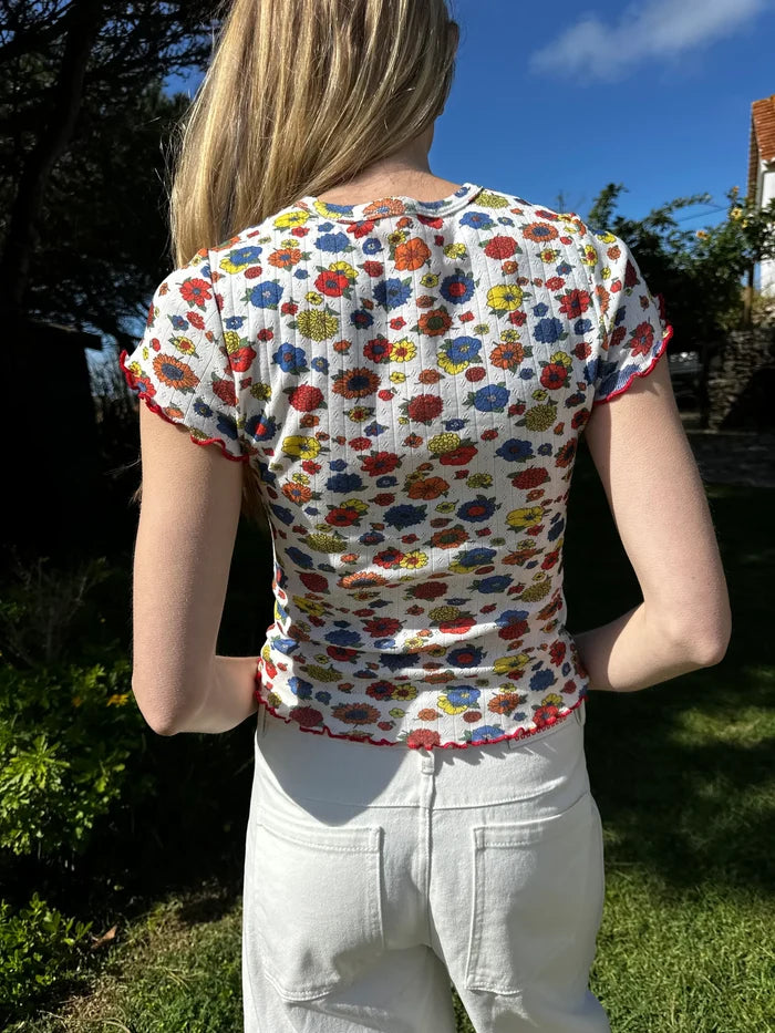 Primary Floral Amber Tee