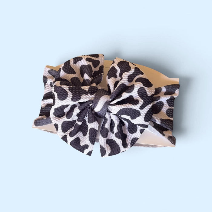 Print Messy Wide Headband Bows - 260 Broadway Boutique