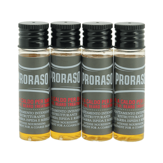 Proraso Italian Hot Oil Beard Treatment Wood and Spice 4 x 17ml