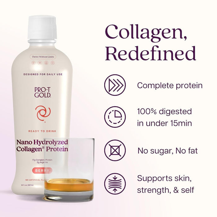 ProT Gold Liquid Protein Oral Supplement, Berry, 30 oz - 851010004157-Single - LL Medico