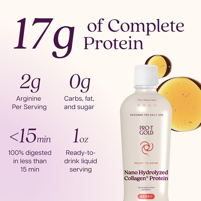 ProT Gold Liquid Protein Oral Supplement, Berry, 30 oz - 851010004157-Single - LL Medico