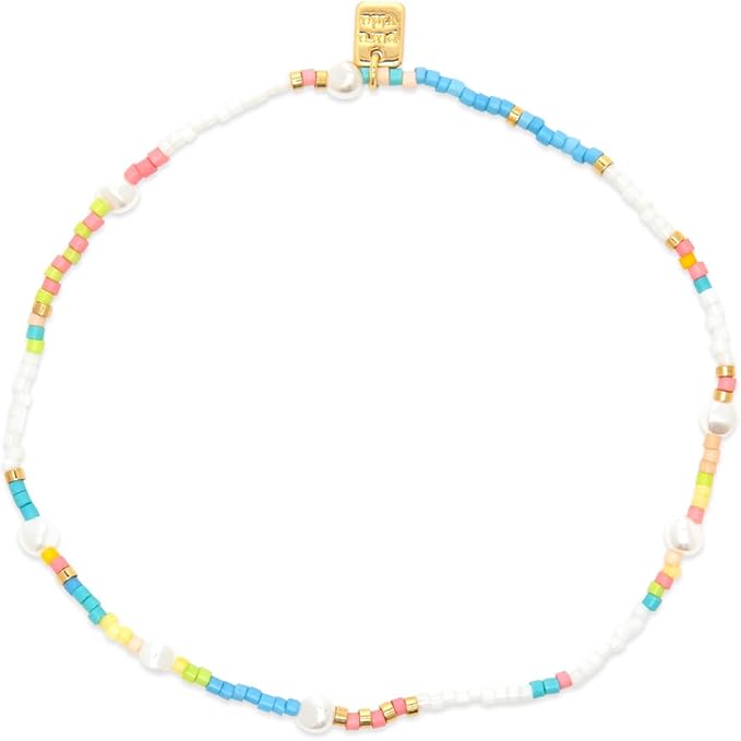 PURA VIDA MIXED SEED BEAD ANKLET