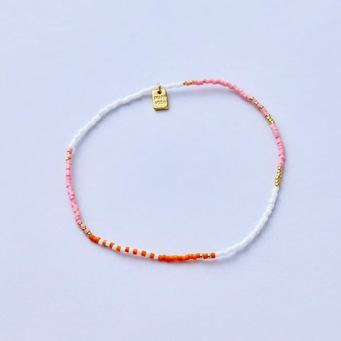 PURA VIDA MIXED SEED BEAD ANKLET