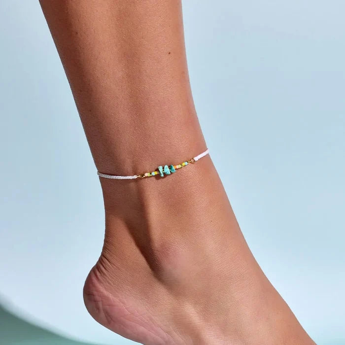 PURA VIDA SOLANA SEED BEAD ANKLET