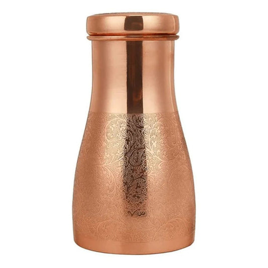Pure Copper Water Carafe With Lid 1L