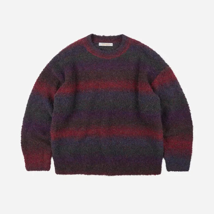 Purple Gradation Boucle Knit