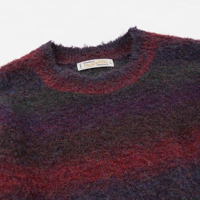 Purple Gradation Boucle Knit