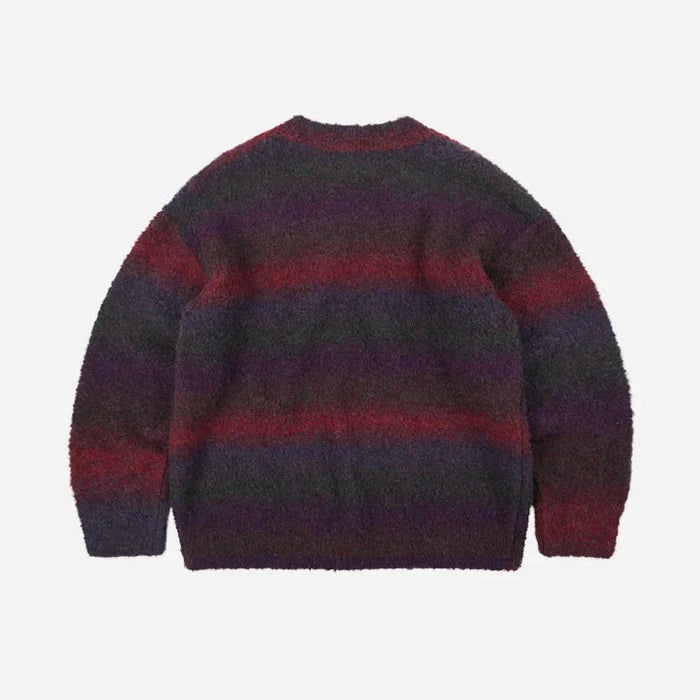 Purple Gradation Boucle Knit