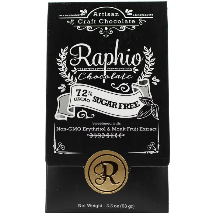 RAPHIO 72% Sugar Free Dark Chocolate