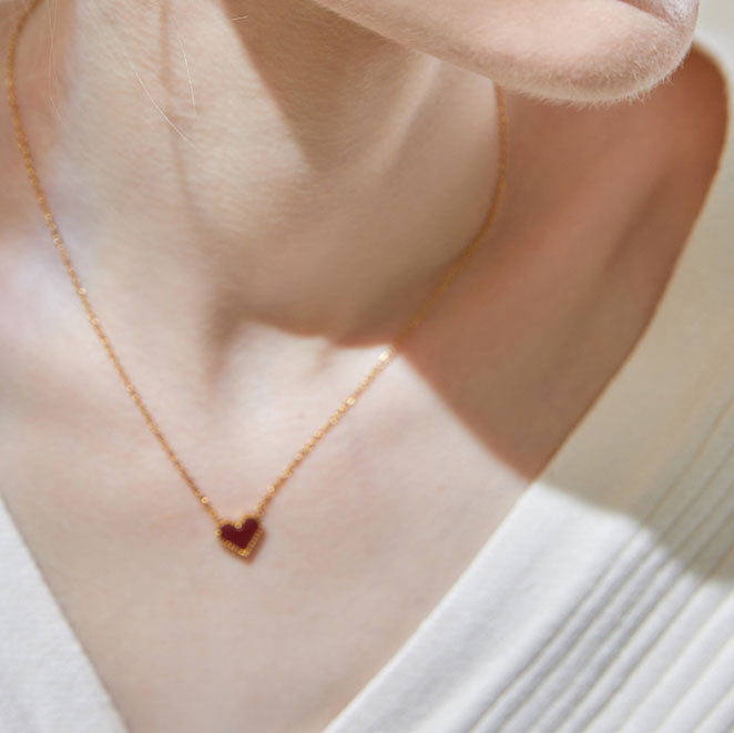 Red Heart-shaped Necklace