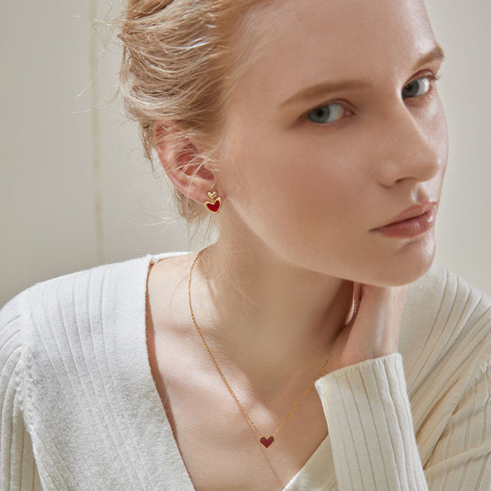 Red Heart-shaped Necklace