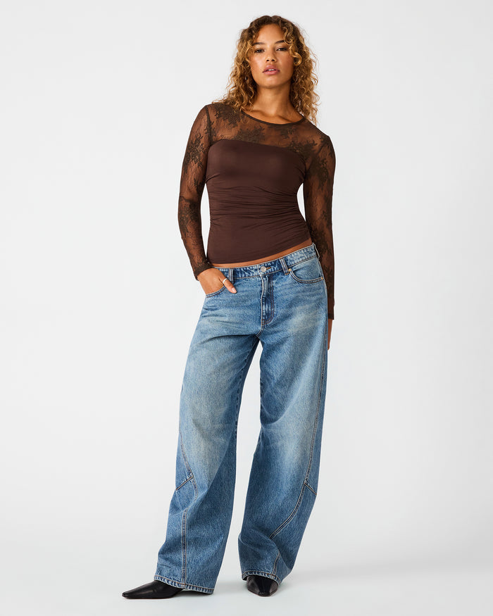 REESE KNIT TOP DARK ESPRESSO