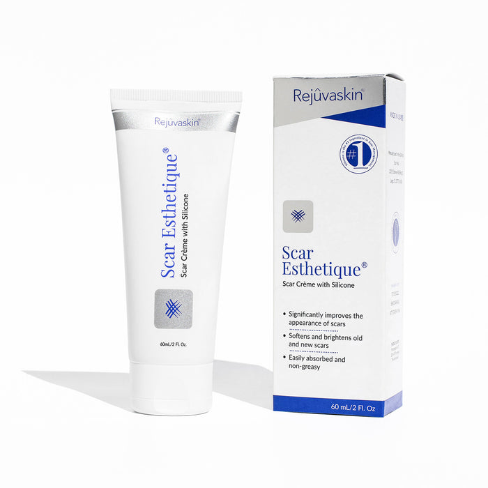 Rejuvaskin Scar Esthetique Scar Cream with Silicone - 23 Effective Ingredients - Improves New and Old Scars - 60mL