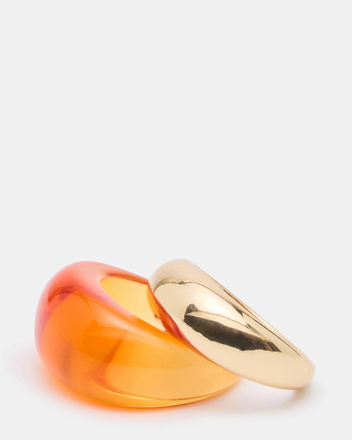 RESIN RING SET Brown Women's Rings | Steve Madden