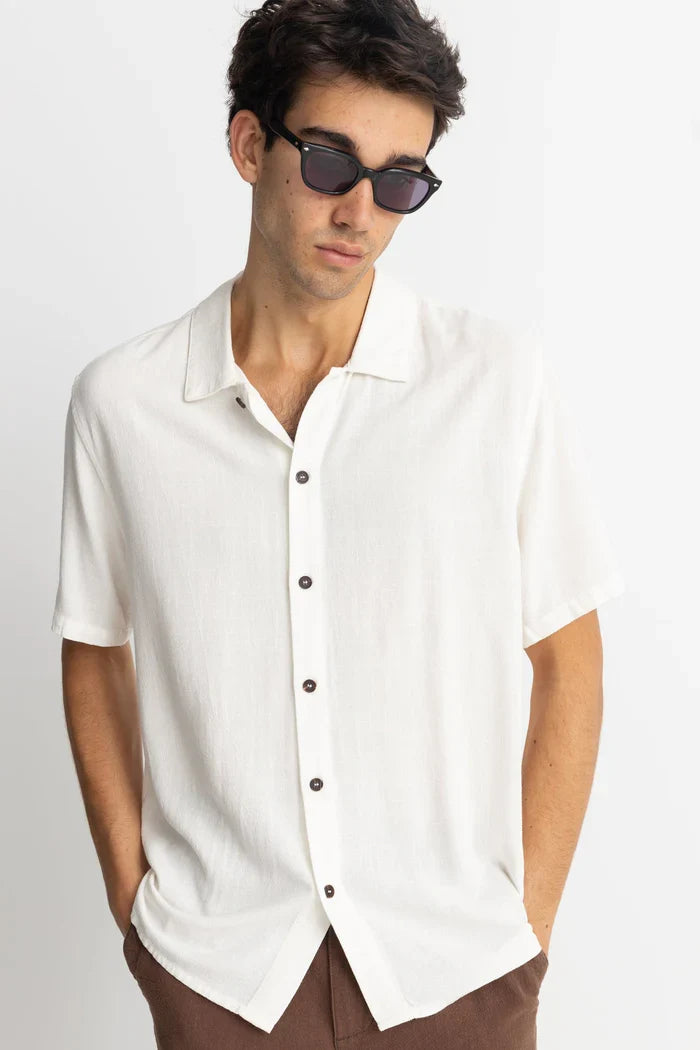RHYTHM TEXTURED LINEN SHORT SLEEVE SHIRT