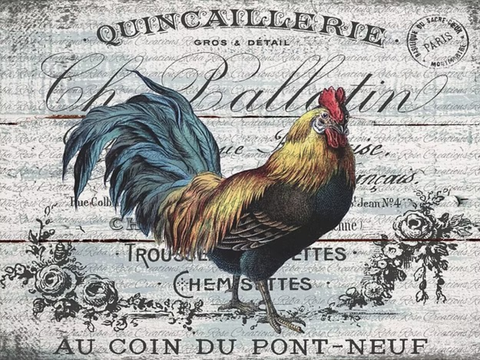 Rooster Rice Paper by Reba Rose Creations