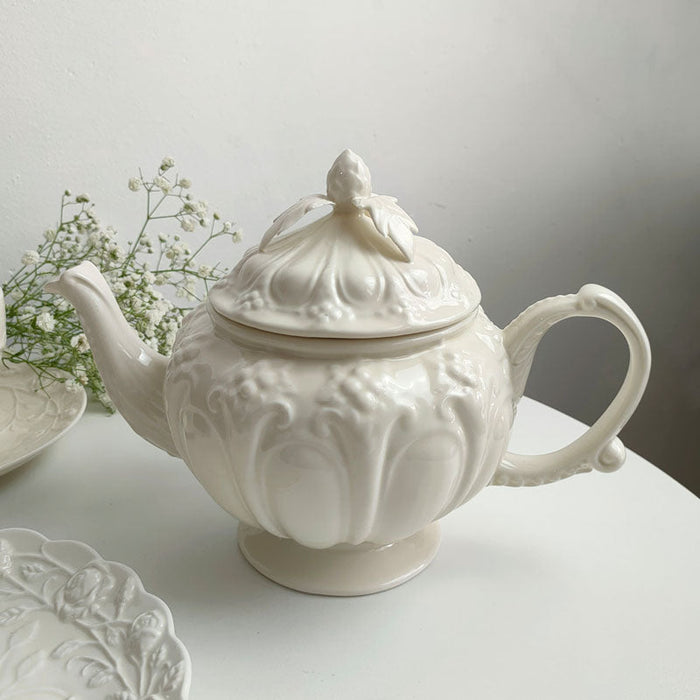 Rose Embossed Teapot