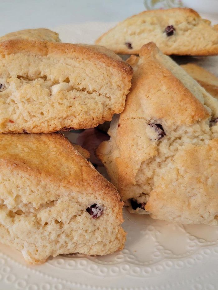 RWCS Raspberry White Chocolate Scone