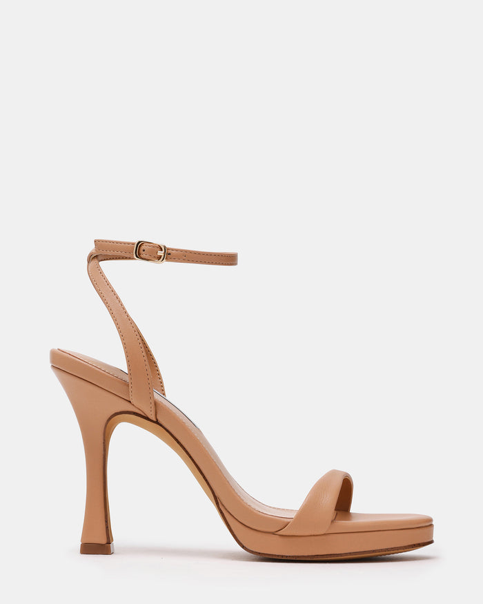 SACRAMENTO Natural Leather Round-Toe Women's Heel | Steve Madden