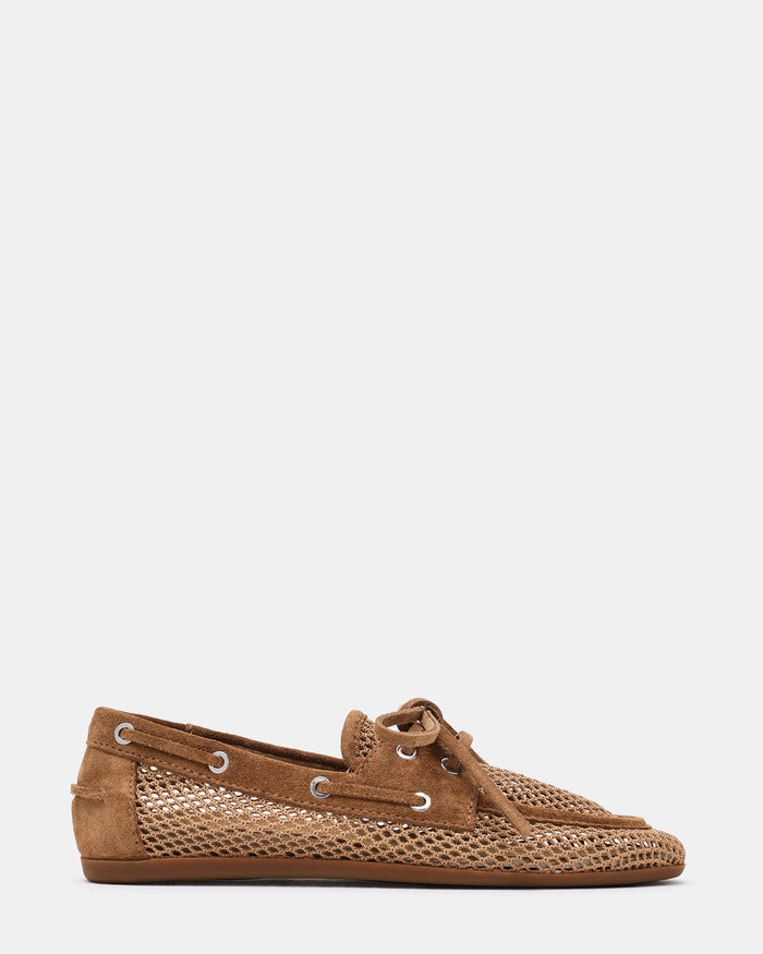 SAG Tan Mesh Boat Women's Loafer | Steve Madden