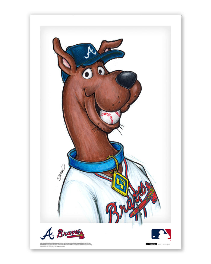 Scooby Doo x MLB Braves Limited Edition Art Print