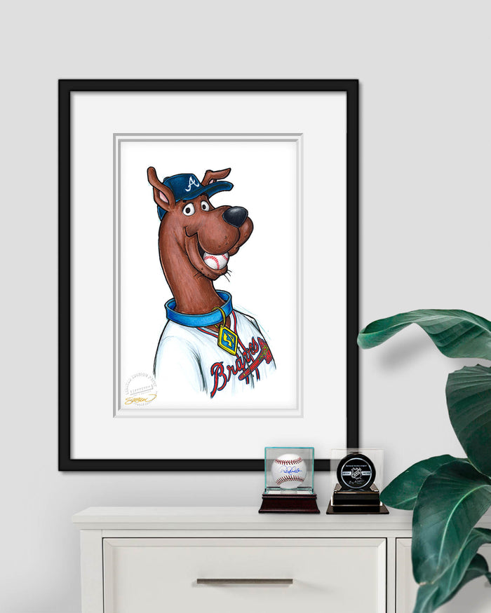 Scooby Doo x MLB Braves Limited Edition Art Print