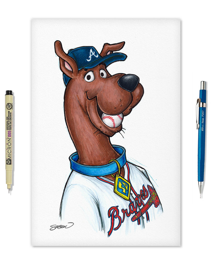 Scooby Doo x MLB Braves Limited Edition Art Print