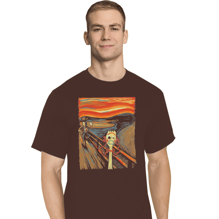 Shirts T-Shirts, Tall / Large / Black Screaming Forky