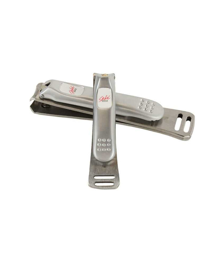 Silver nail clippers with ergonomic handle for precise grooming
