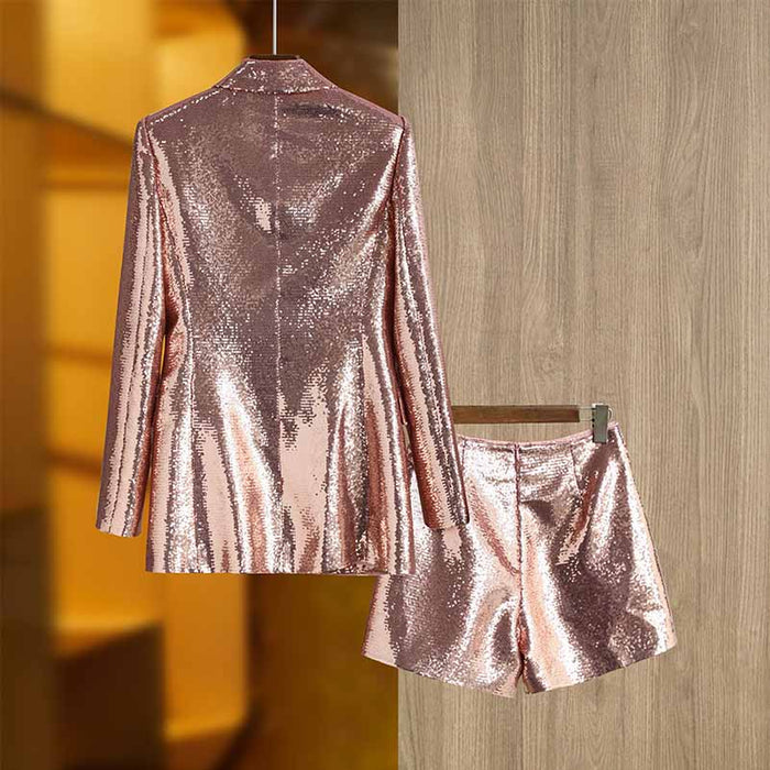 Sequin blazer with matching Shorts Suit