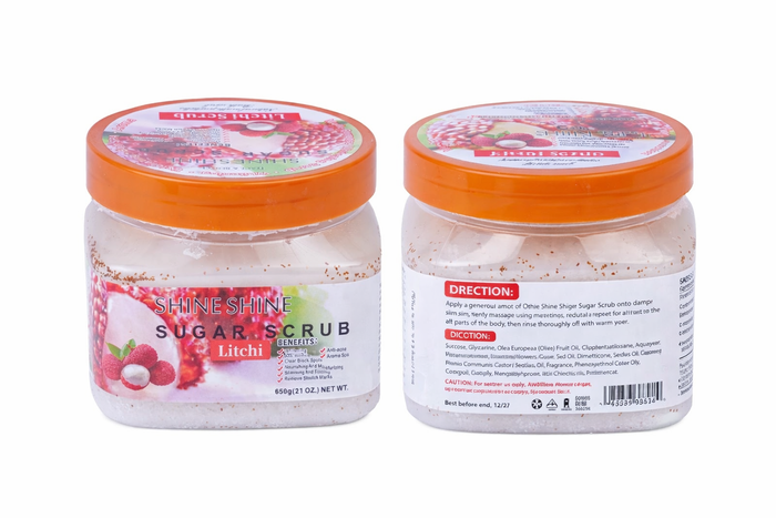 Shine shine sugar scrub in litchi
