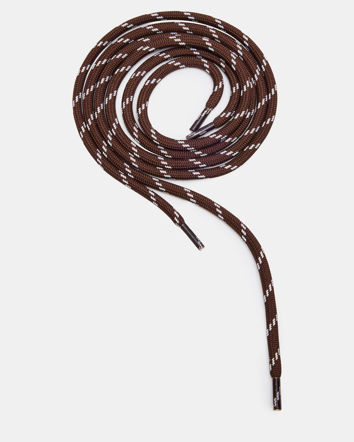 SHOELACE Brown Rounded Shoe Accessory | Steve Madden