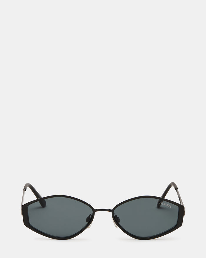 SHONDA Black Frame Rectangle Gradient Lens Sunglasses | Steve Madden