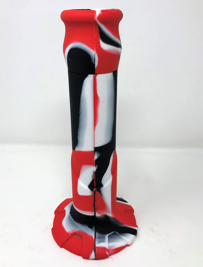 Silicone 10.5" Straight Bong Detachable Mouth Piece 14mm Herb Bowl