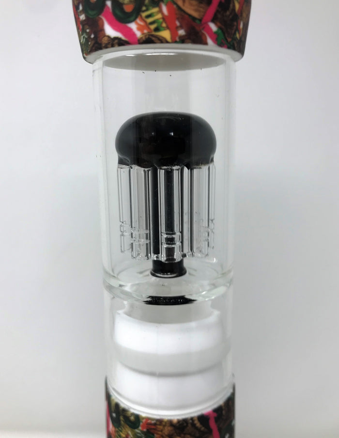 Silicone Detachable 15" Bong Glass 10 Arm Tree Perc 3 Part Grinder
