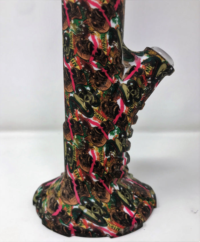 Silicone Detachable 15" Bong Glass 10 Arm Tree Perc 3 Part Grinder