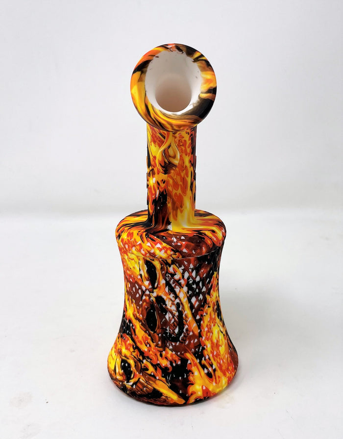 Silicone Detachable Bong Fire Skull Design