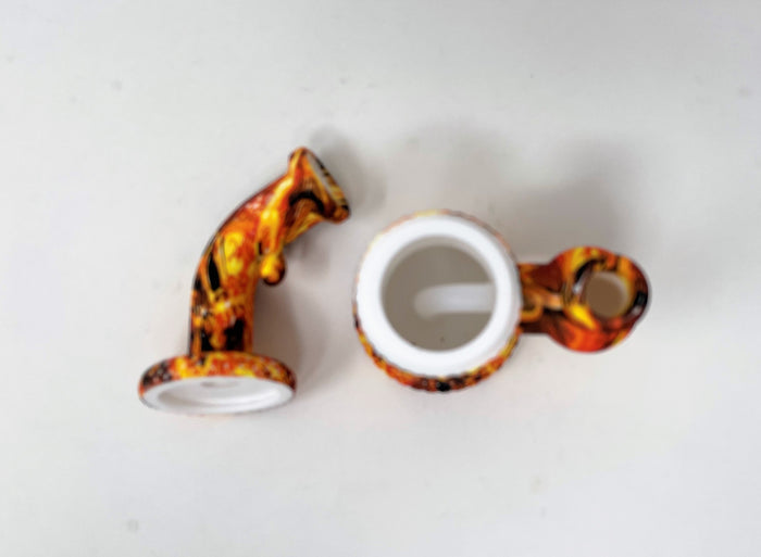 Silicone Detachable Bong Fire Skull Design