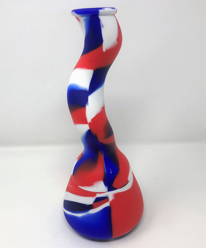 Silicone Detachable Unbreakable 10" Zong Bong Red, White, Blue Design 2 - Bowls