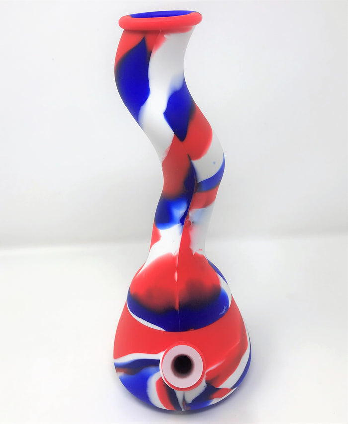 Silicone Detachable Unbreakable 10" Zong Bong Red, White, Blue Design 2 - Bowls