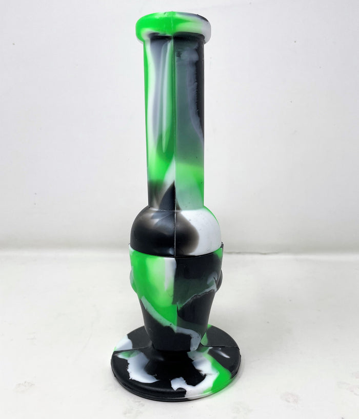 Silicone Detachable Unbreakable 8" Skull Bong 14mm Bowl