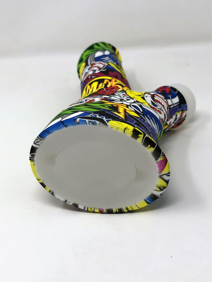 Silicone Detachable Unbreakable 8.5" Bong w/Glass Screen Bowl 3" Silicone Pipe