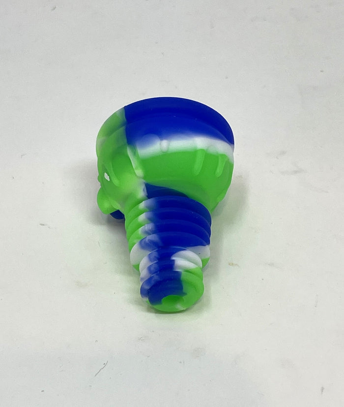 Silicone Herb Bowl 14mm/18mm Dual Use with Glass Screened Bowl