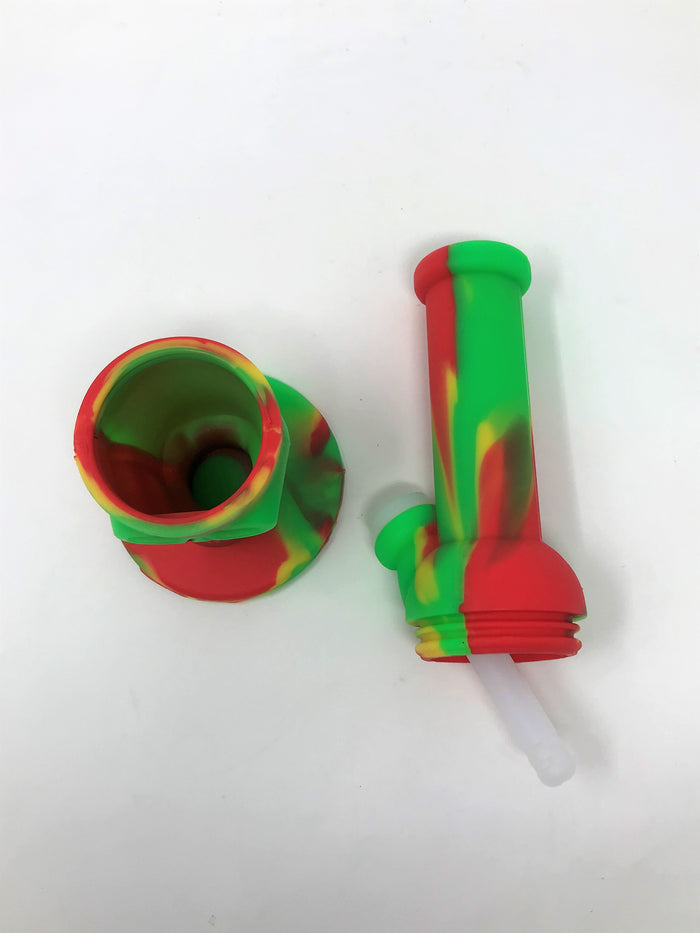 Silicone Skull Detachable Best Water Pipe Bong Silicone Bowl w/Glass Screen Bowl